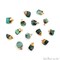 Rough Gemstone Pendant, Birthstone Raw Pendant, Gold Electroplated Connector Charms, 15x10mm (Approx), 1 pc, GemMartUSA (50470)